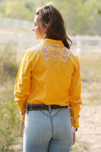 Load image into Gallery viewer, Women&#39;s Cruel Girl Button Down Long Sleeve Shirt Golden Glow Arena Fit
