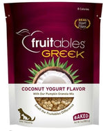 Roll over image to zoom in Fruitables Greek Coconut Yogurt Flavor Crunchy Dog Treats, slide 1 of 3 Slide 2 of 3 video, Slide 3 of 3video Fruitables Greek Coconut Yogurt Flavor Crunchy Dog Treats, 7-oz bag