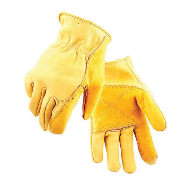 Golden Stag Cowhide Leather Iron Fencer Gold Gloves