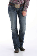 Cinch Western Jeans Women's Ada Mid-Rise Relax Bootcut Dark