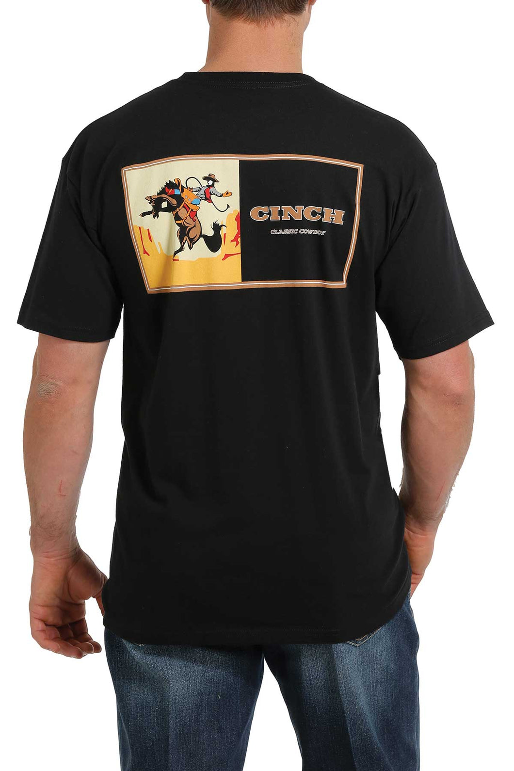 Cinch Men's Short Sleeve Graphic Logo Black T-Shirt
