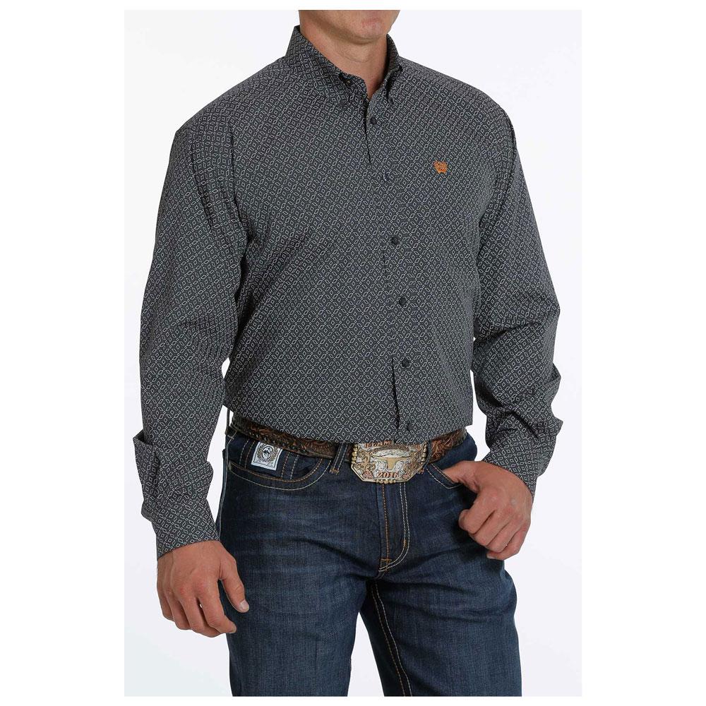 MTW1105261 Cinch Men's Buttondown Long Sleeve Western Shirt - Charcoal