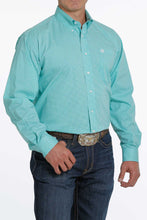 Load image into Gallery viewer, Men&#39;s Cinch Turquoise Print Shirt
