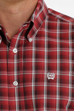 Load image into Gallery viewer, MEN&#39;S CINCH CORAL PLAID LONG SLEEVE BUTTON DOWN SHIRT
