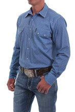 Load image into Gallery viewer, Men&#39;s Modern Fit Blue Long Sleeve Shirt By Cinch
