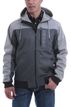 Load image into Gallery viewer, MENS COLOR BLOCKED BONDED HOODIE - GRAY
