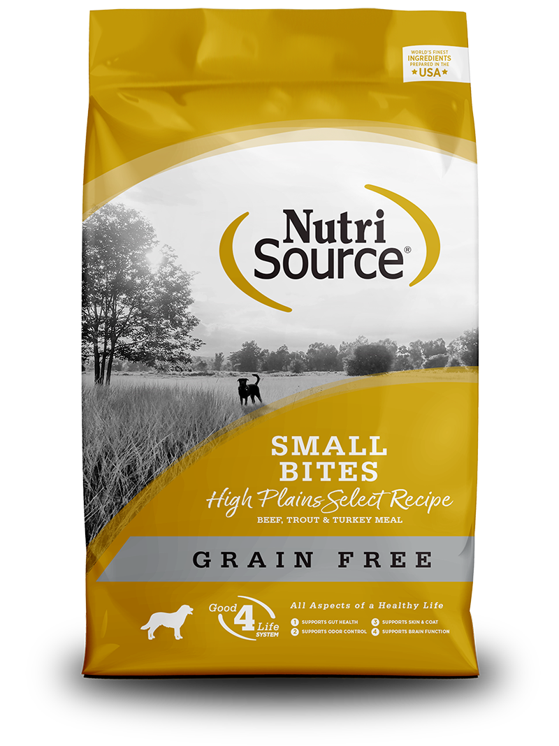 Nutrisource Small Bites High Plains Select Recipe Small Bites Grain Free Dog Food 15LB Bag