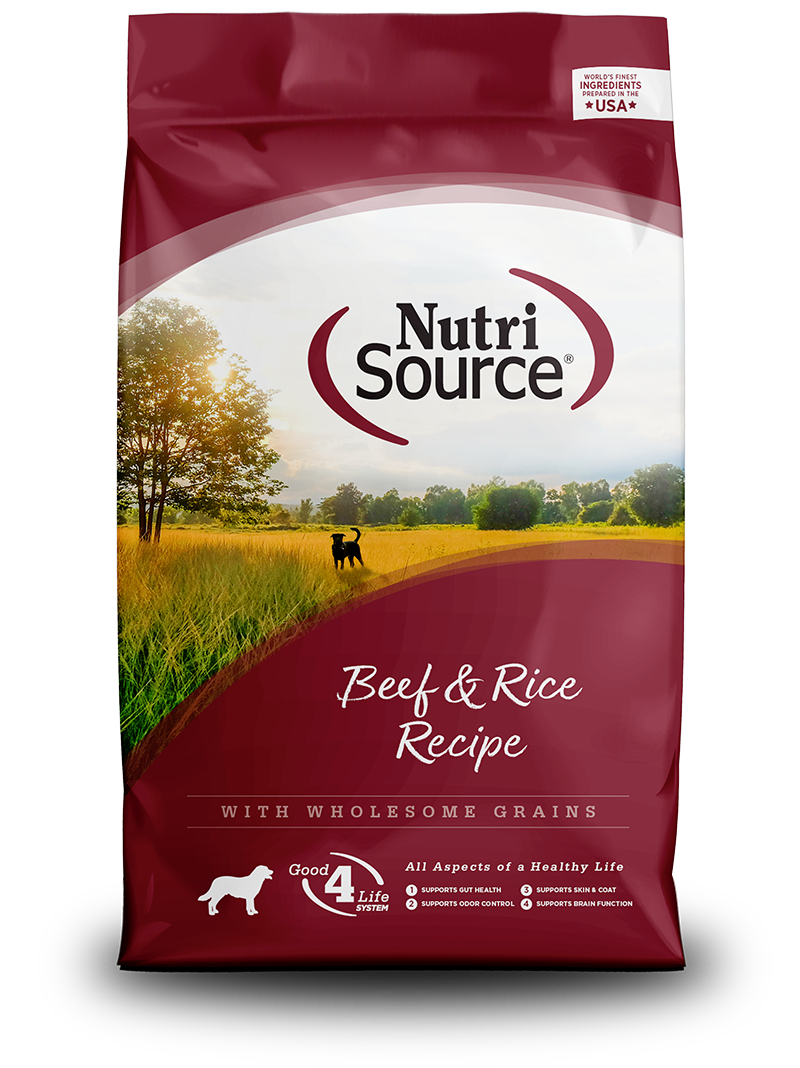 NUTRISOURCE Beef & Rice Recipe Healthy Dry Dog Food
