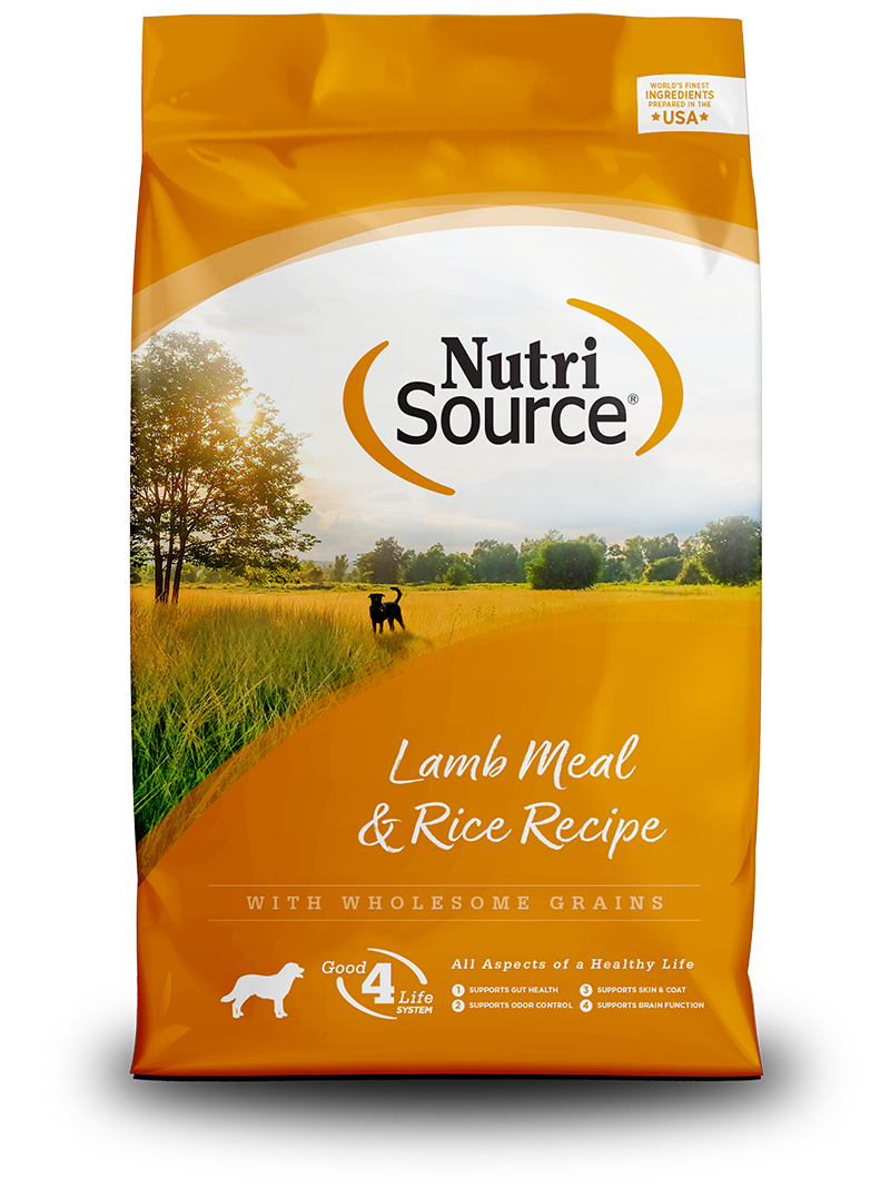 NUTRISOURCE Lamb Meal & Rice Recipe Healthy Dry Dog Food 30LB BAG