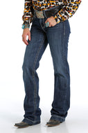 WOMEN'S HAYLEY TROUSER - DARK STONEWASH