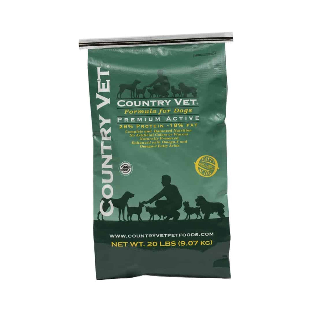 Premium Active Formula for Dogs Country Vet 50lb BAG