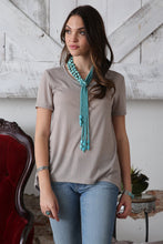 Load image into Gallery viewer, WOMEN&#39;S GRAY SWEATER TOP WITH LACE UP BACK
