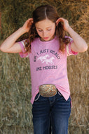 GIRL'S IDK. I JUST REALLY LIKE HORSES TEE - PINK