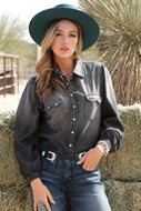 WOMEN'S CHAMBRAY WESTERN SHIRT