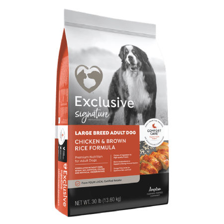 Exclusive Signature Large Breed Adult Dog Formula with Chicken & Brown Rice 30LB BAG