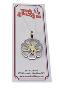 Tom Balding Stainless Spur Rowel Pendant Large Hear