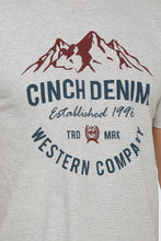 Load image into Gallery viewer, MEN&#39;S CINCH DENIM TEE - HEATHER GRAY
