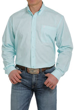 Load image into Gallery viewer, Cinch Men&#39;s Geometric Print Long Sleeve Button Down Shirt In Mint

