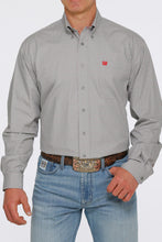 Load image into Gallery viewer, MEN&#39;S GEOMETRIC PRINT BUTTON-DOWN WESTERN SHIRT - GRAY / WHITE
