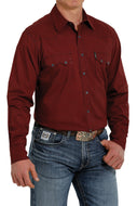 MEN'S MODERN FIT SNAP FRONT WESTERN SHIRT - RED