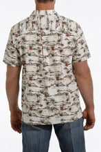 Load image into Gallery viewer, MEN&#39;S TROPICAL PRINT SHORT SLEEVE CAMP SHIRT - CREAM
