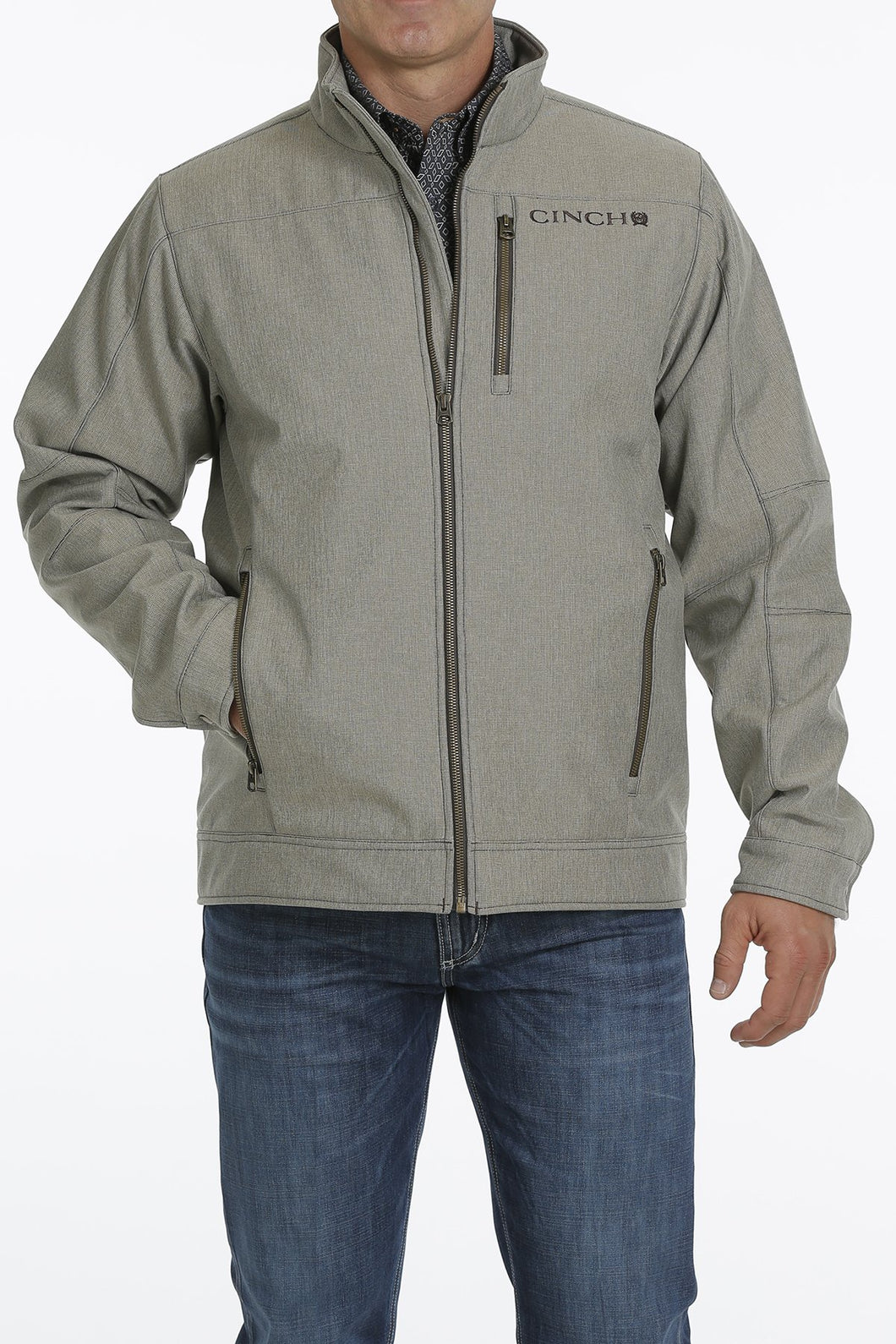 MEN'S CONCEALED CARRY JACKET - TEXTURED GRAY