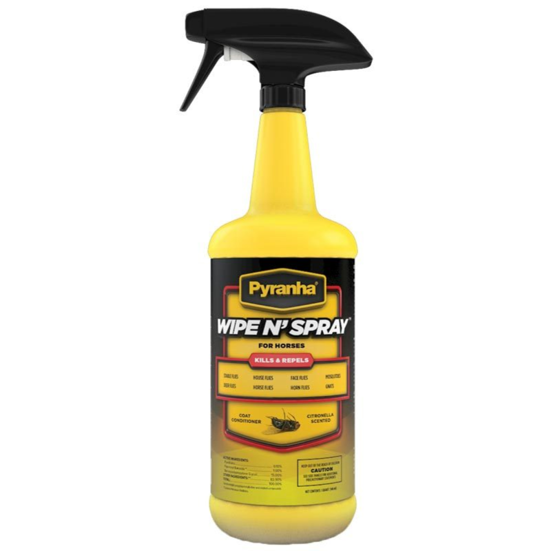 Pyranha Wipe N' Spray Horse Fly Spray 32 oz.