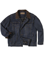 Wrangler Men's Concealed Carry Blanket Lined Denim Button Down Jacket - Denim/Charcoal